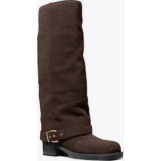 MK Colby Leather and Signature Logo Boot - Brown - Michael Kors - EU 38.5