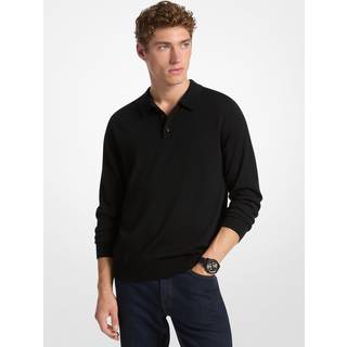 MK Wool Polo Jumper - Black - Michael Kors - XL