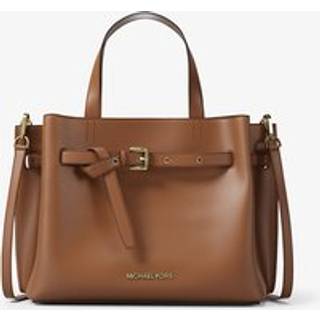 MK Emilia Medium Pebbled Leather Satchel - Brown - Michael Kors - ONE SIZE