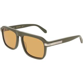 Ferragamo Mand SF2087S 320 Solbriller Acetat Grøn Ocher Firkantet Normal
