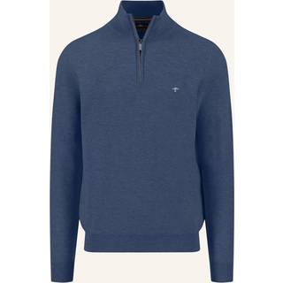 Fynch-Hatton Herren Troyer blau unifarben