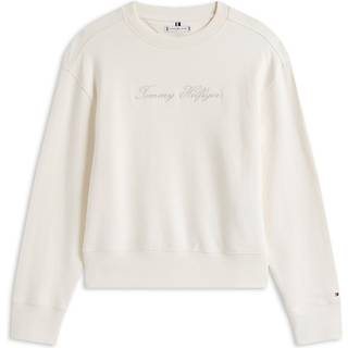 Logo Embroidery Pique Crew Neck Sweatshirt