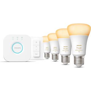 Philips Hue White ambiance Startsæt: 4 x E27 pærer (1100) + Dimmer switch