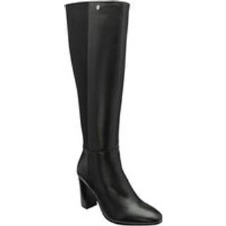 Ravel Ravel Black Leather Heeled Knee High Boots