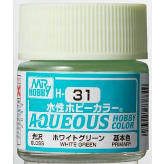 Mr Hobby -Gunze Aqueous Hobby Colors (10 ml) White Green