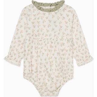 Mori MORI Green Floral Print 100% Cotton Muslin Bodysuit