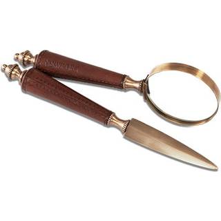 Kensington sæt forstørrelsesglas/brevkniv læder