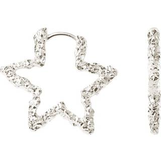 Camille Brinch Star Sparkly Hoops Sølv