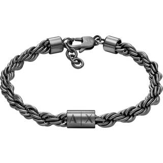 Armani Exchange Gunmetal Stainless Steel Chain Men's Bracelet AXG0164060