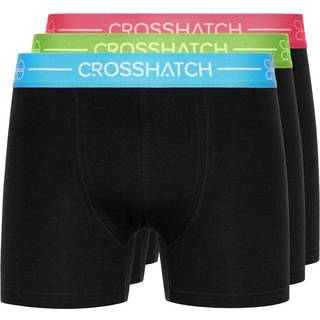 Crosshatch Herre Astral Tre Pak Bokser Sort