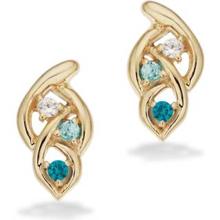 Scrouples øreringe turkis/skye blue/hvid cubic zirkonia i 8 kt guld