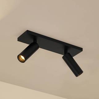 Arcchio loftspot Brinja Slim, sort, 2 lyskilder GU10 MR11 Slim Arcchio, dæmpbar, Sort, Gangområde, Aluminium, Moderne