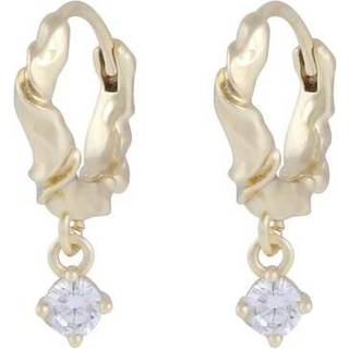 Snö Of Sweden Wave Small Crystal Ring Ear Gold Clear Onesize