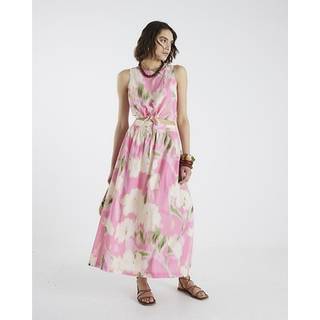 River Island River Island lyserød midi-nederdel med blomsterprint - small