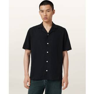 All Saints AllSaints Black Robson Short Sleeve Shirt - xlarge