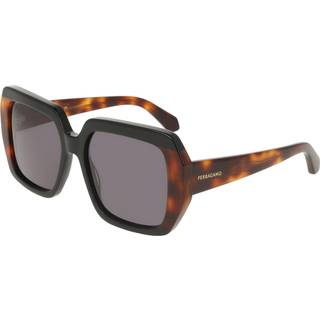 Ferragamo Kvinde SF2081S 006 Solbriller Acetat Sort Grå Firkantet Normal