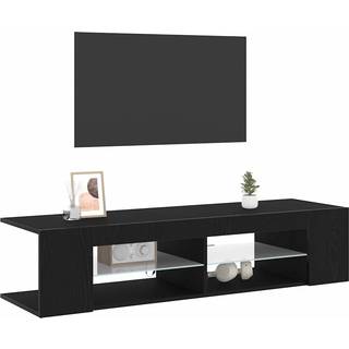 Tv-Skab Sort 135 X 39 X 30 Cm Konstrueret Træ