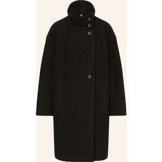 Wool Blend Funnel Neck Relaxed Coat
