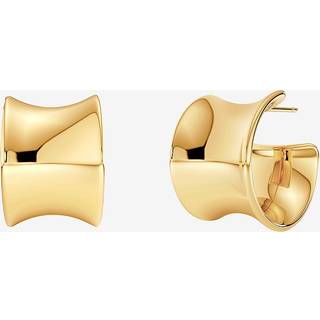 Cane Small Hoops, Gold Plated
