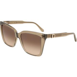 Ferragamo Kvinde SF2085SE 232 Solbriller Acetat Brun Firkantet Normal