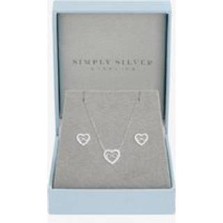 Simply Silver Simply Silver Pave Hjerte og Infinity Sæt - Gaveæske