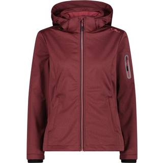 CMP Women's Jacket Zip Hood Melange Softshell Softshelljakke Damer størrelse 38 farve rød