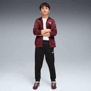 PUMA Hooded Full-Zip Poly Suit Youth, Clothing, Ruby Shimmer, 15-16Y