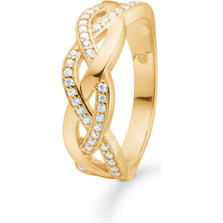 Mads Z Gloria ring i 8 kt guld med cubic zirkonia - Str. 50