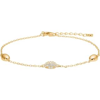 Joanli Nor REBECCANOR armbånd i  forgyldt sterlingsølv m. zirkonia