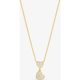Jon Richard Jon Richard Gold 18K Plated Micro Pave and Heart Necklace