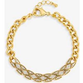 Jon Richard Jon Richard Gold 14K Plated and Pave Link Bracelet