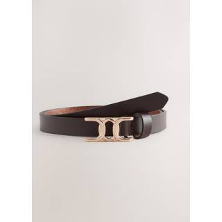 Next Statement Buckle Skinny Leather Bælter