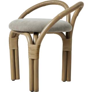 Gubi Bistra Skammel Olive Stained Rattan/Fustagno Limonta 003