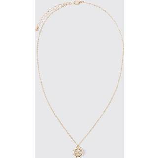 Mens Gold Helm Charm Necklace