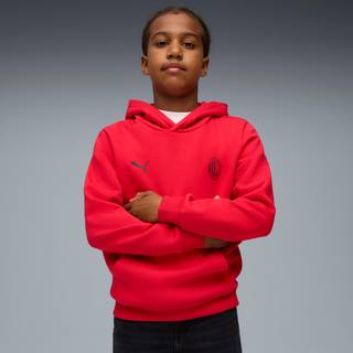 PUMA AC Milan FtblEssentials Hoodie Youth, Clothing, Red/Black, 15-16Y