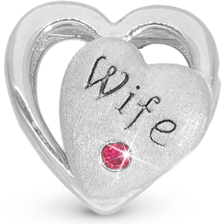 Christina Jewelry My Wife sølvcharm til sølvarmbånd på 4 mm