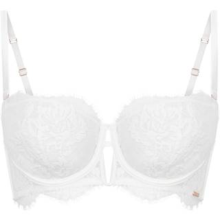 Hunkemöller Ikke-formstøbt longline bøjle-bh Tiah hvid - 75B