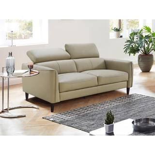 2-personers sofa i beige bøffelskind SALVI