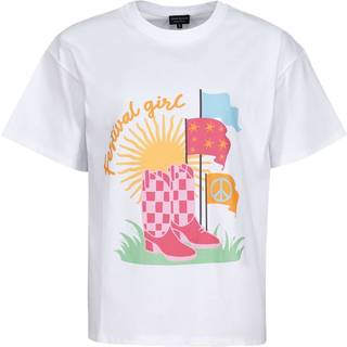 South Beach Oversized T-shirt med festivalpigeprint og grafik fra South Beach