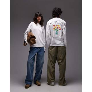 Vans - Café Vans Long Sleeve T-shirt, Man, White, Size: XL - White - XL