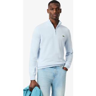 Lacoste Half Zip Logo Knit Jumper Blue