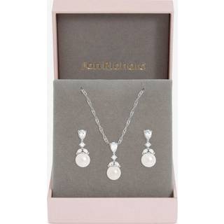 Jon Richard Jon Richard Metallic Crystal Leaf and Pearl Set Gift Box