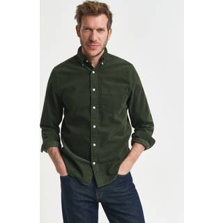 GANT Herre Regular fit skjorte af jernbanefløjl (XL)
