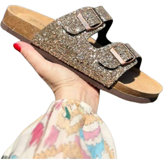 Rugged Gear Bio Sandaler | Light Rose Glitter 36