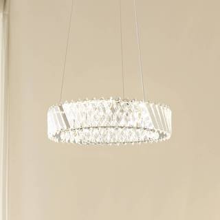 Hængelampe Glacis Lucande, Klar/gennemsigtig, Stue/spisestue, Glas, Design