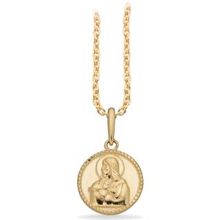 Scrouples Vedhæng amulet i 8 karat guld med forgyldt sølvkæde