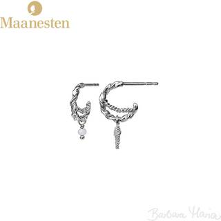 Maanesten Duo øreringe i sterlingsølv - 9740C
