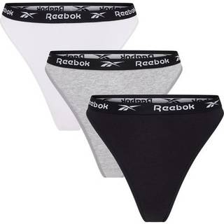 Reebok Dame Lotty 3-pak Bomuld Tanga Sort/Hvid/Grå Melange