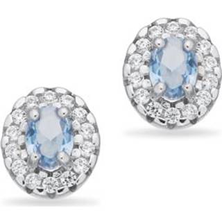 Scrouples SoHo øreringe roset aqua/hvid cubic zirkonia i sølv