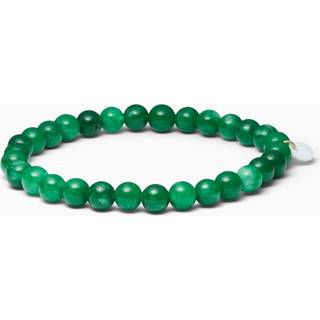 Soï grøn jade krystal armbånd, 6mm